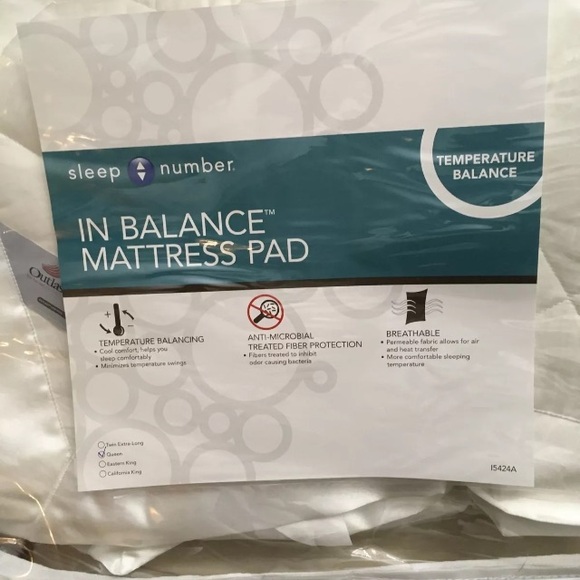 Sleep Number In Balance Temperature Reg Mattress Topper Quilted Queen 90x90 - Picture 2 of 11